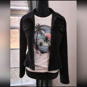 Great! American Eagle Outfitters Vintage 90s Black Corduroy Jacket Women's Small